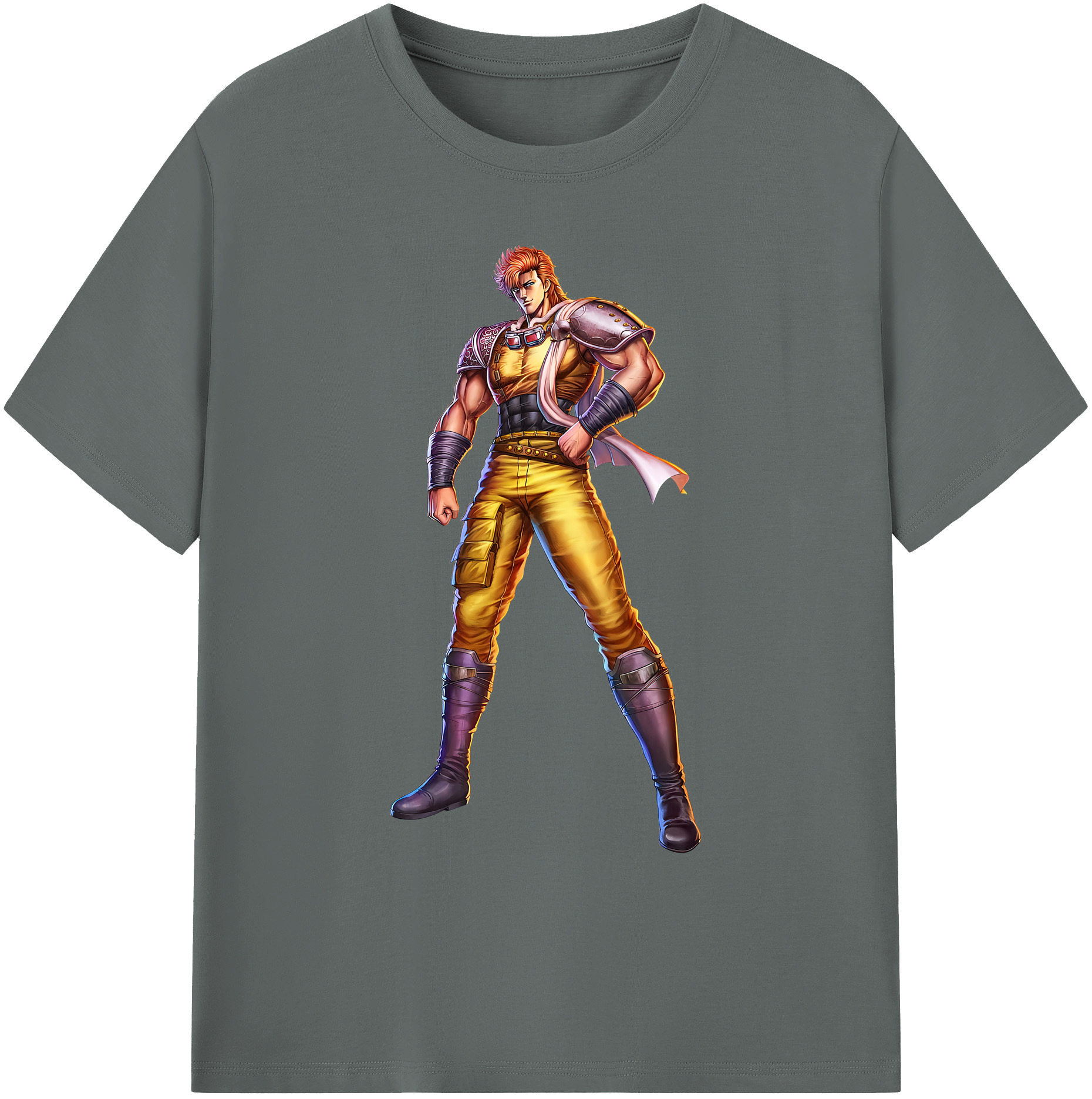 （画像用） 北斗の拳 Fist of the North Star 綿100％ メンズ半袖Tシャツ｜肌触りやわらか＆通気性